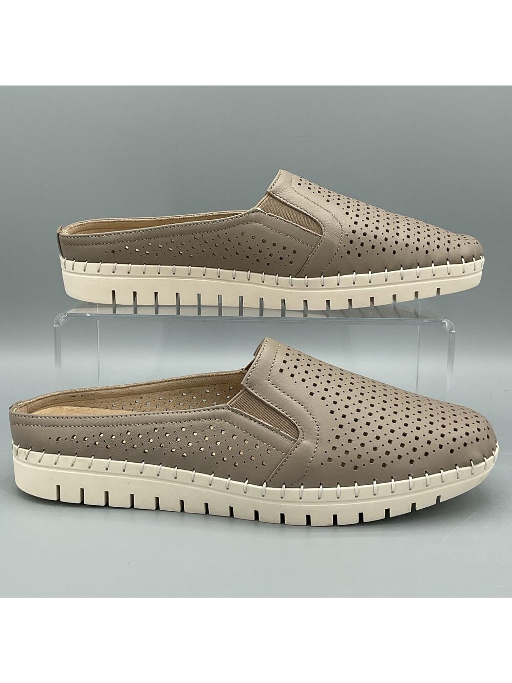 NEW Bella Vita Women’s Refresh Athleisure Mules Gray Size 9.5W
